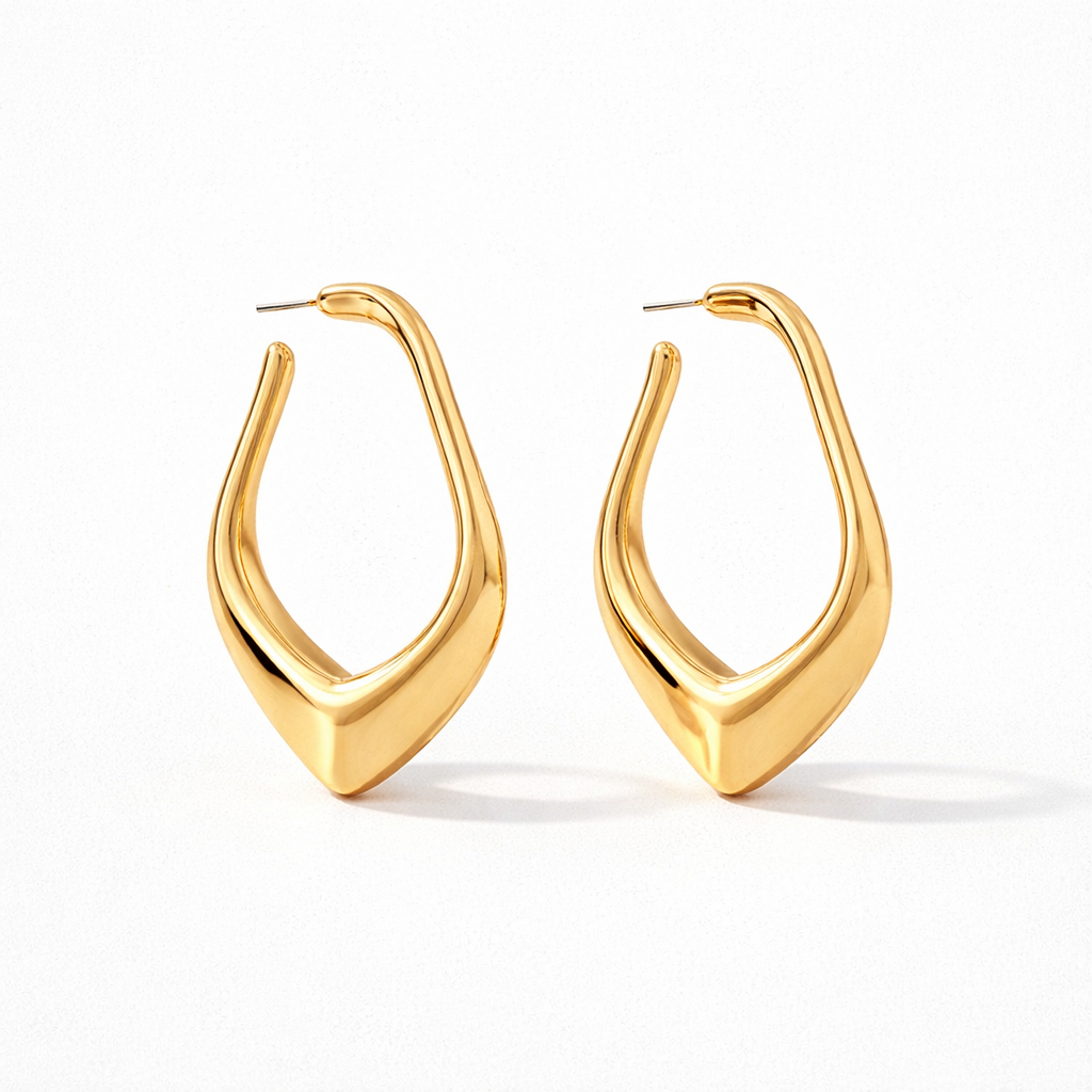 "Drip Drop" Gold Earrings